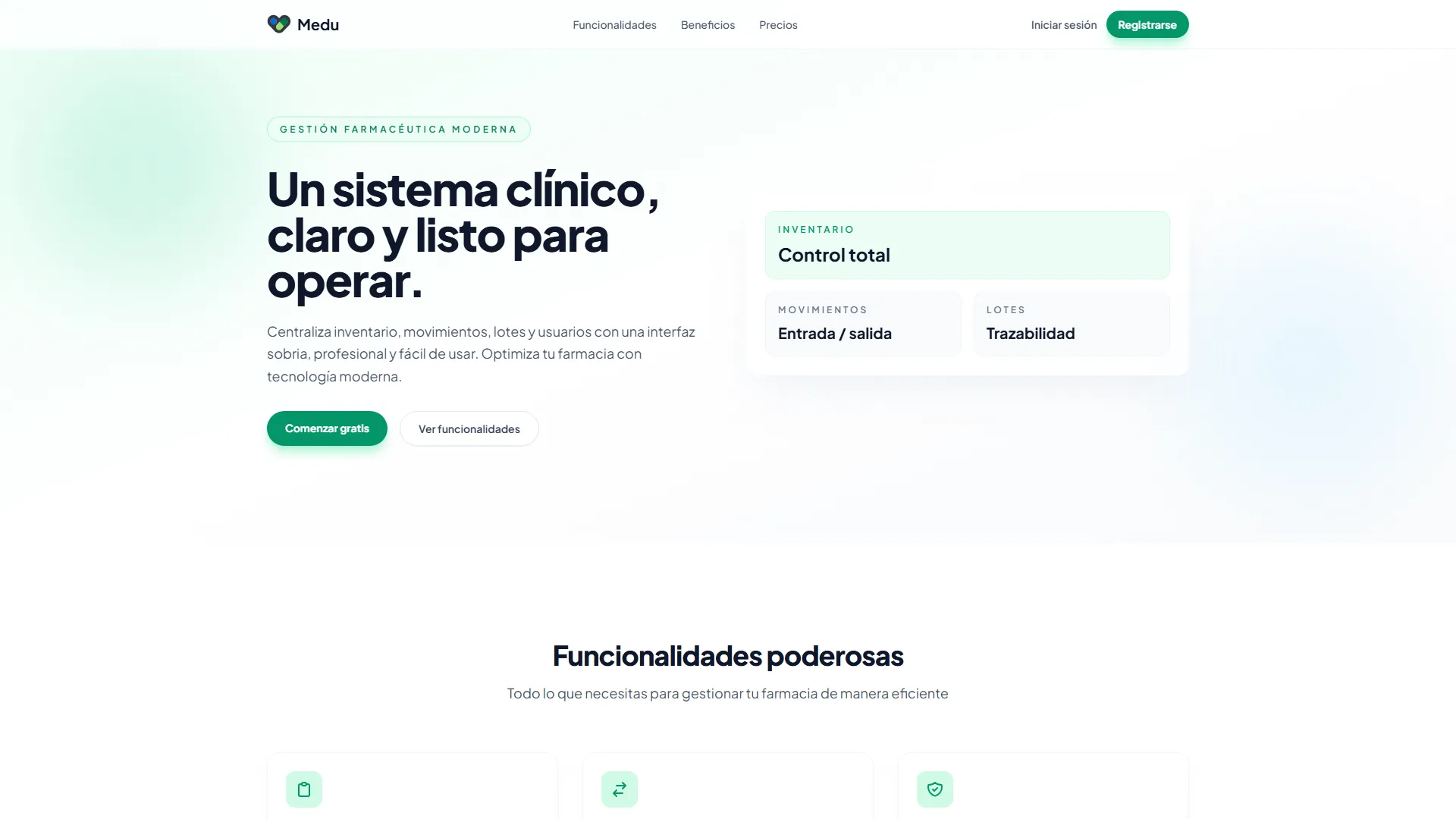 Página principal de Medu